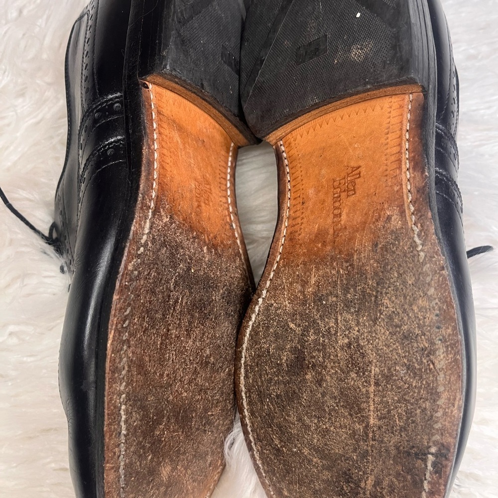 Allen Edmonds Black Leather Wingtip Oxfords - Picture 3 of 5